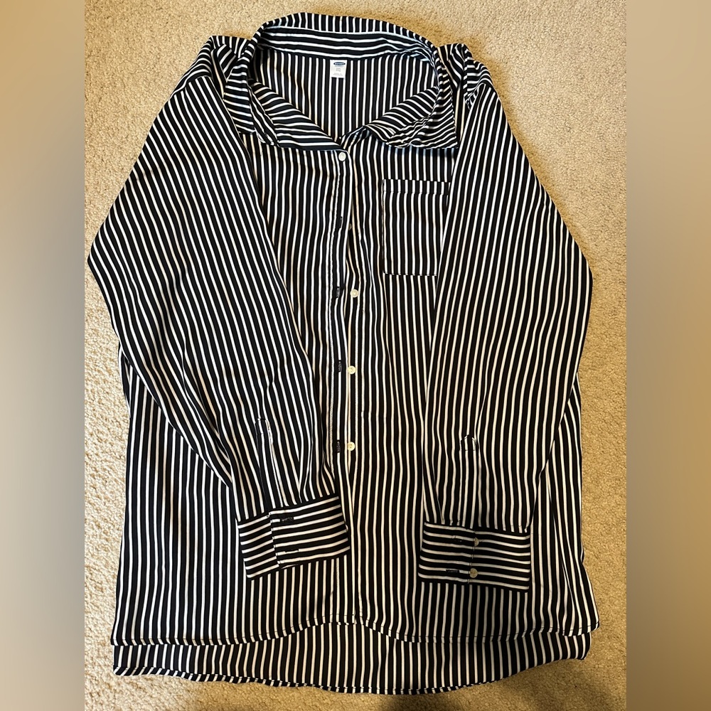 Striped Button Up Top